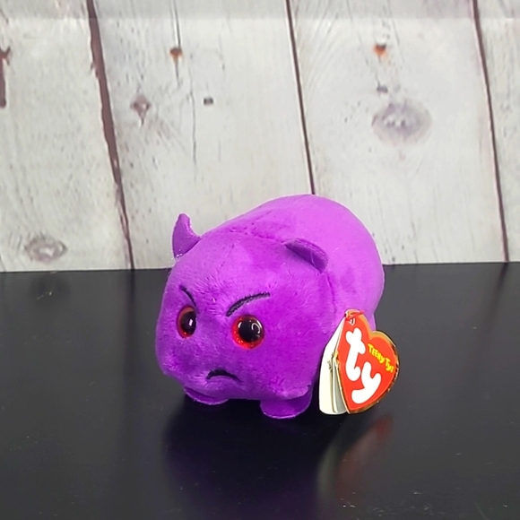 Ty Other - 2017 Teeny Tys Beanie Baby Mini Devil Halloween Purple Plush Stuffed Animal Toy